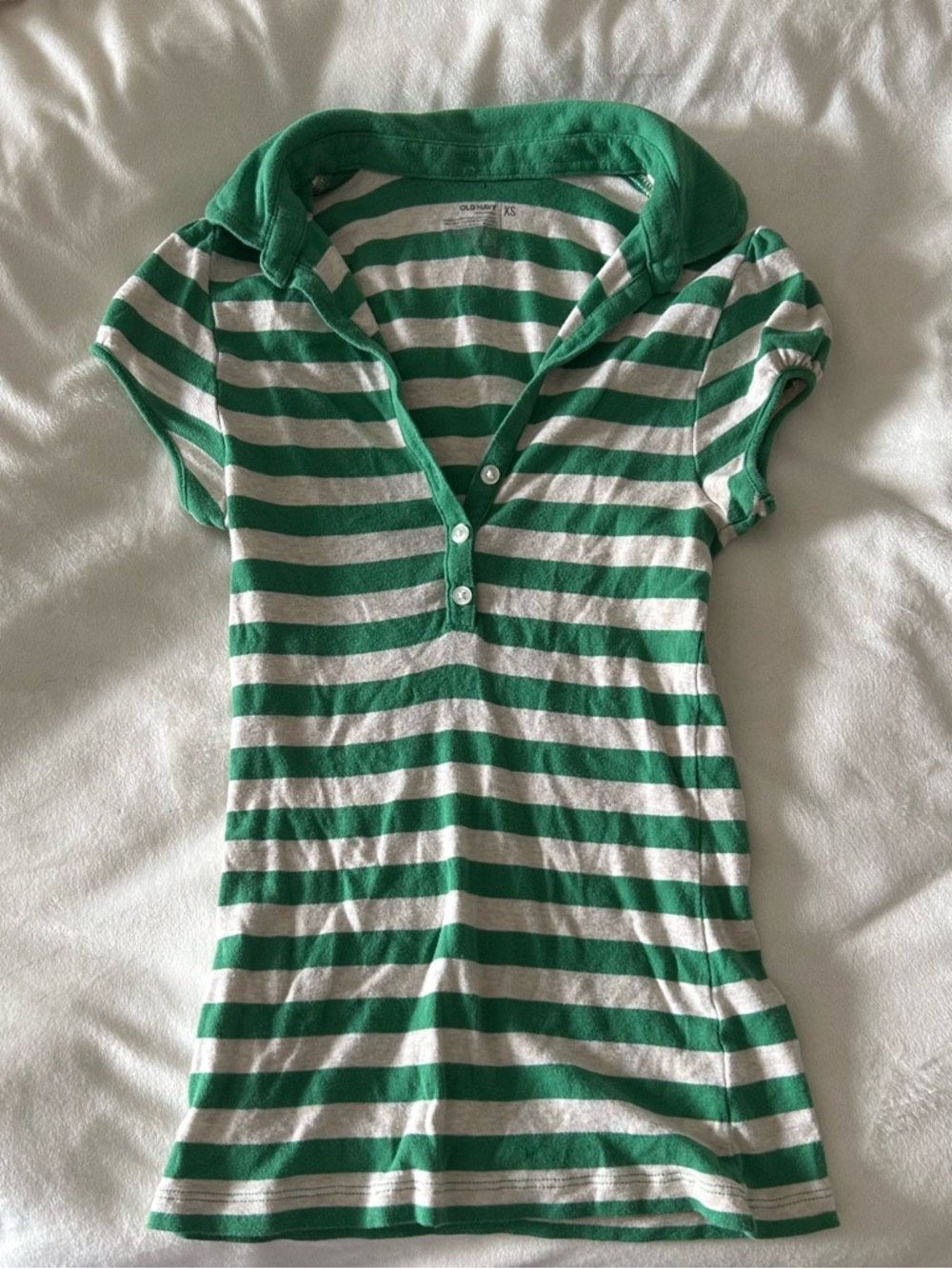 striped button up top!